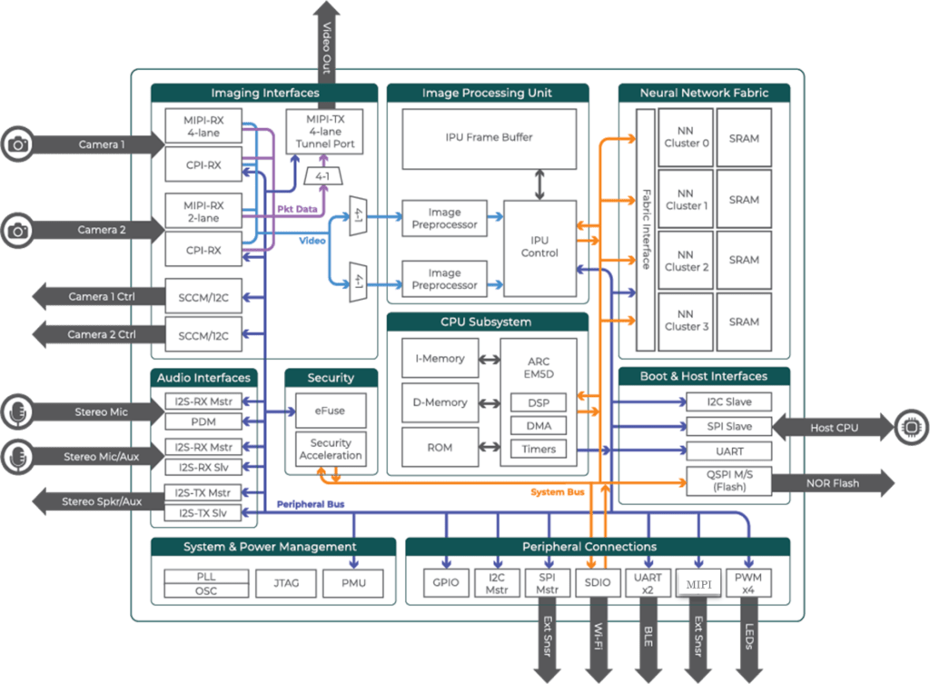 Figure 5: Ergo processor block diagram. Image ©Perceive. Used with permission. All rights reserved.