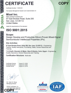 Mixel ISO 9001 Certification Quality Management